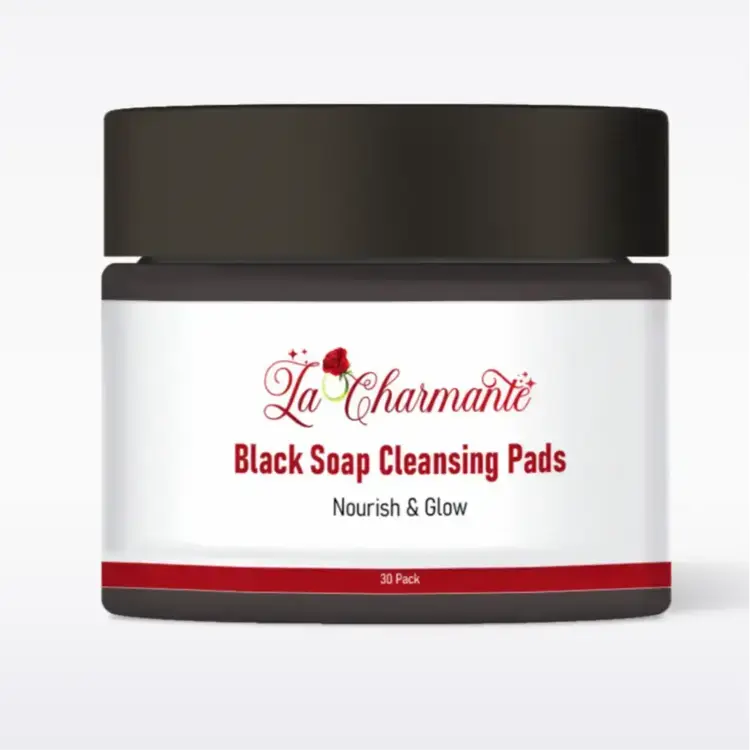 Black Soap Cleansing Pads(30 pads ) La Charmante